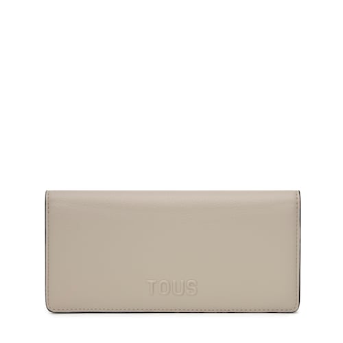 Portafoglio color tortora grande TOUS Kaos Icon 