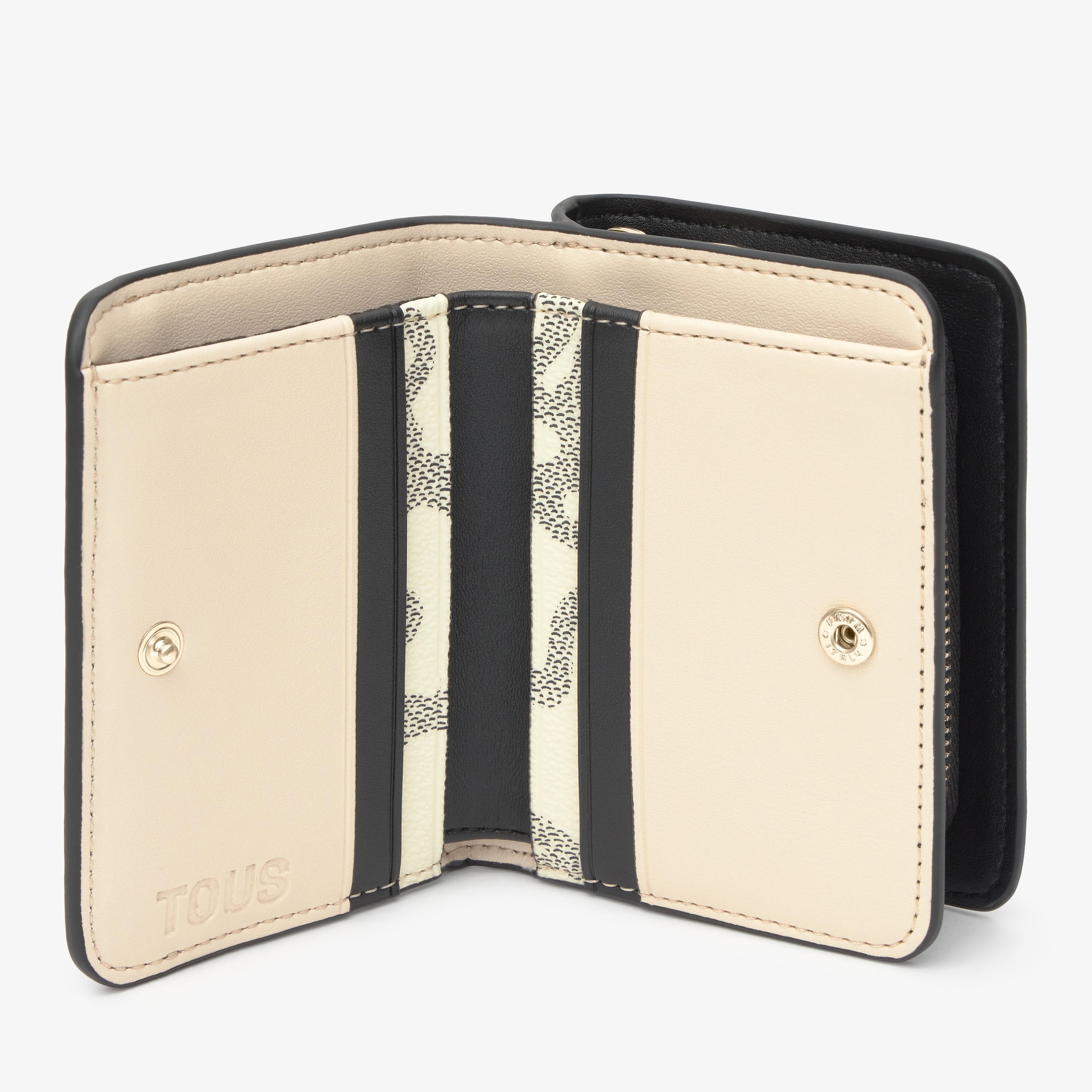Medium black Wallet TOUS Kaos Icon 