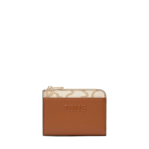 Camel-colored Change purse-cardholder TOUS Kaos Icon 