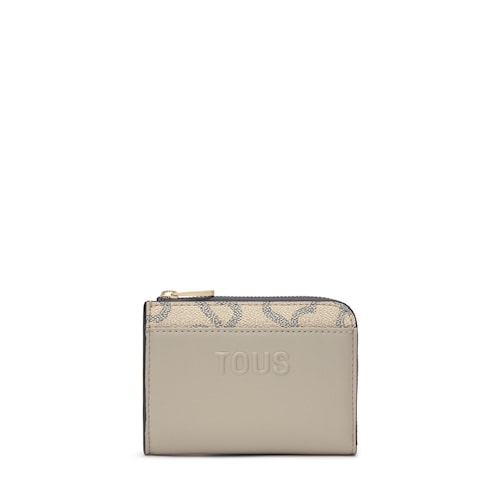Taupe-colored Change purse-Cardholder TOUS Kaos Icon 