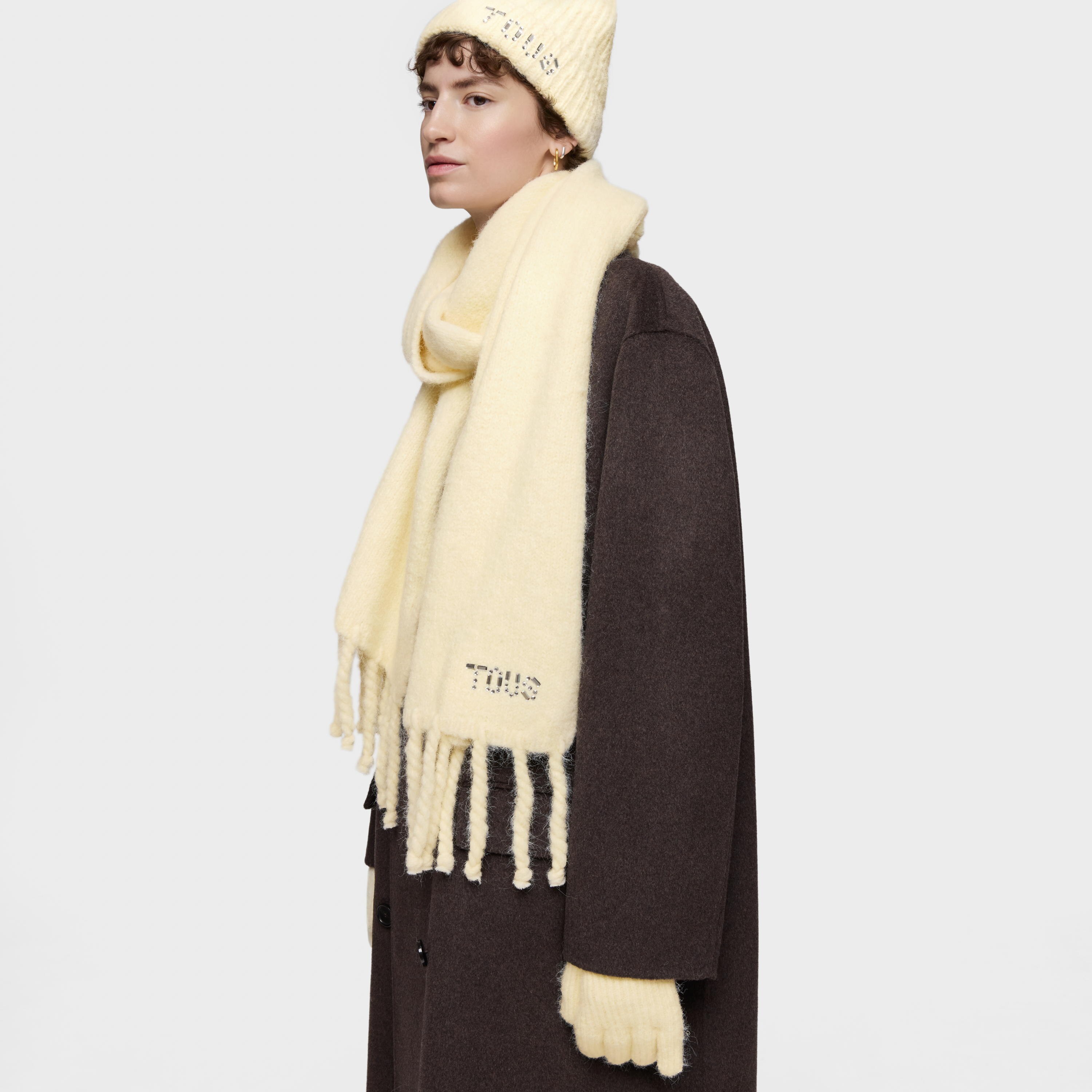 Light yellow Muffler TOUS Crystal