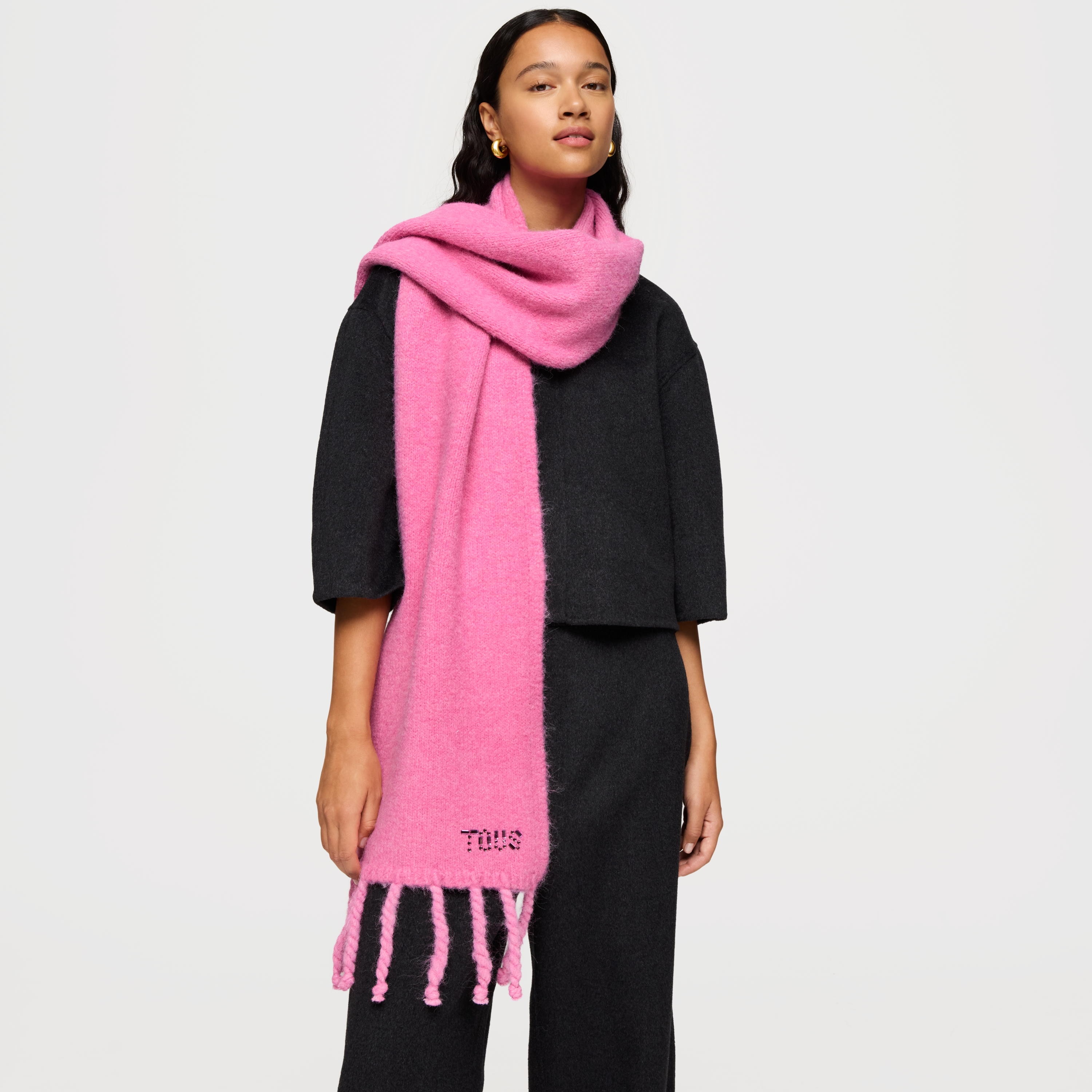 Dark pink Muffler TOUS Crystal