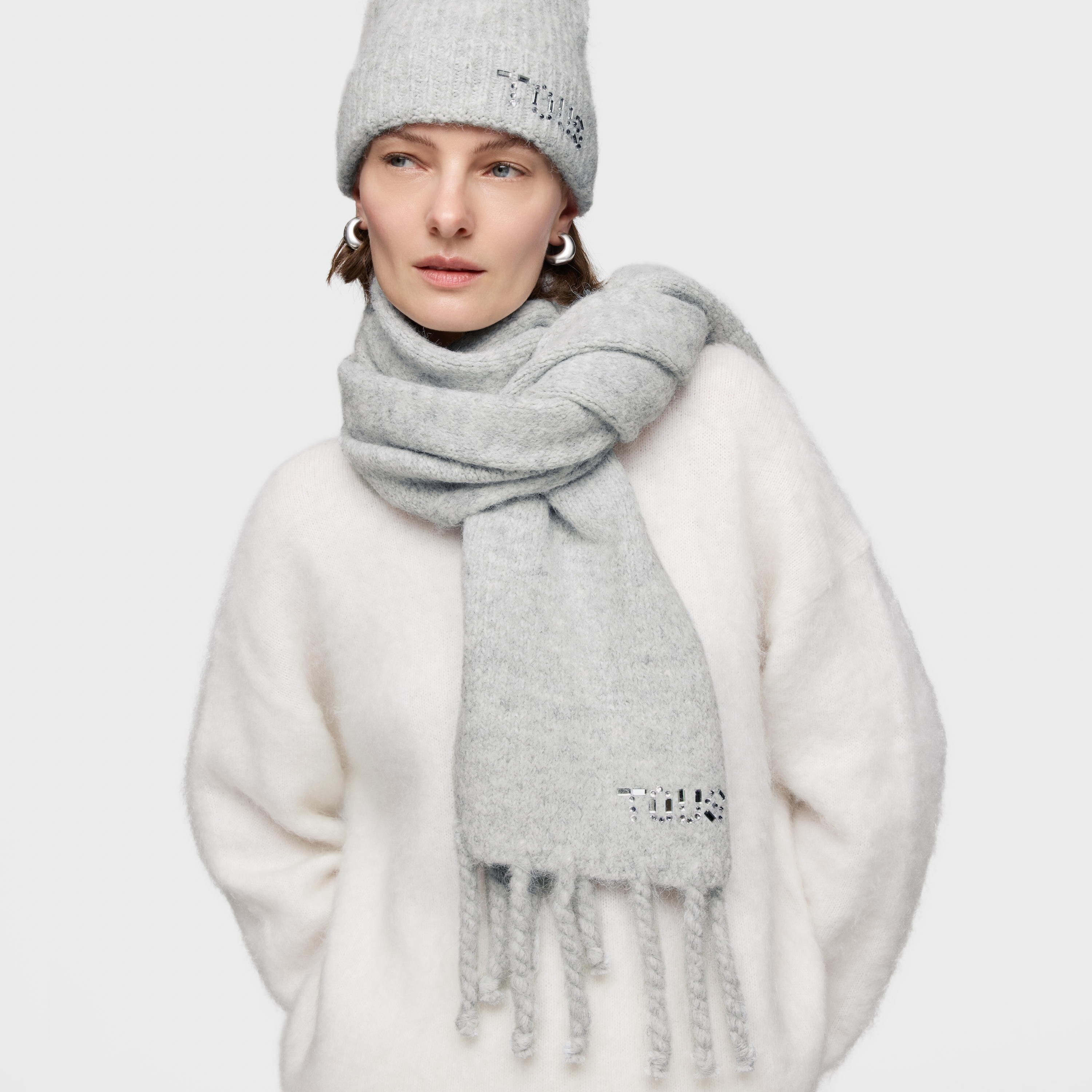 Light gray Muffler TOUS Crystal