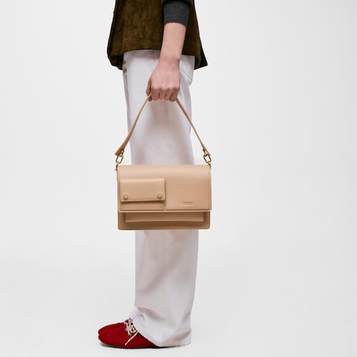 Medium sand-colored Crossbody bag TOUS Audree Pockets