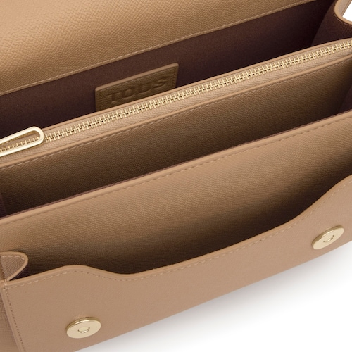 Bandolera mediana arena Audree Pockets