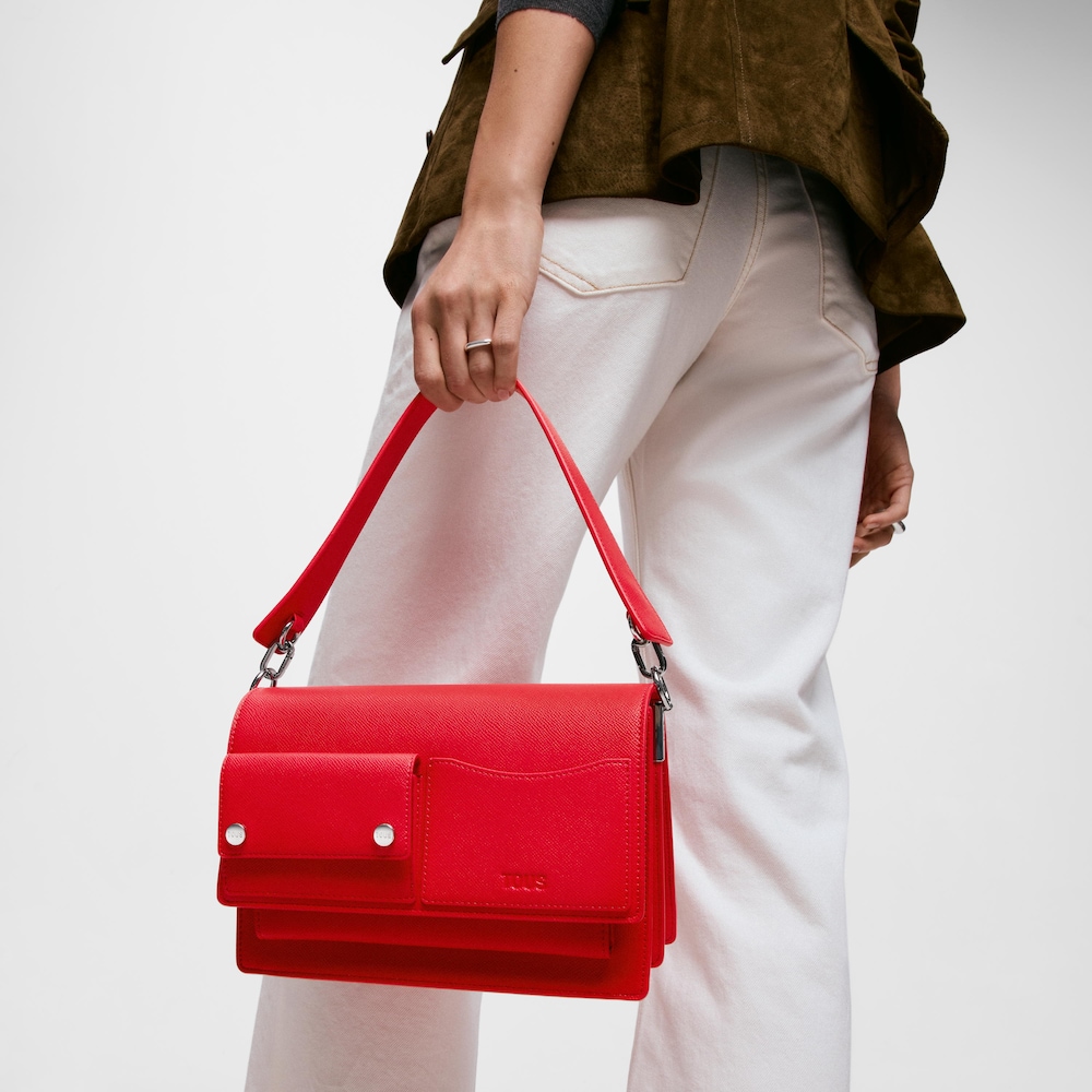 Sac &agrave; bandouli&egrave;re rouge moyen TOUS Audree Pockets