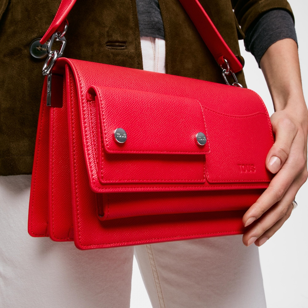 Sac &agrave; bandouli&egrave;re rouge moyen TOUS Audree Pockets