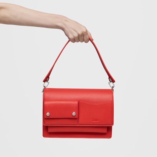 Bandolera mediana rojo Audree Pockets