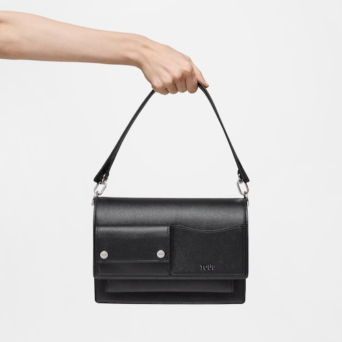 Bandolera mediana negro Audree Pockets