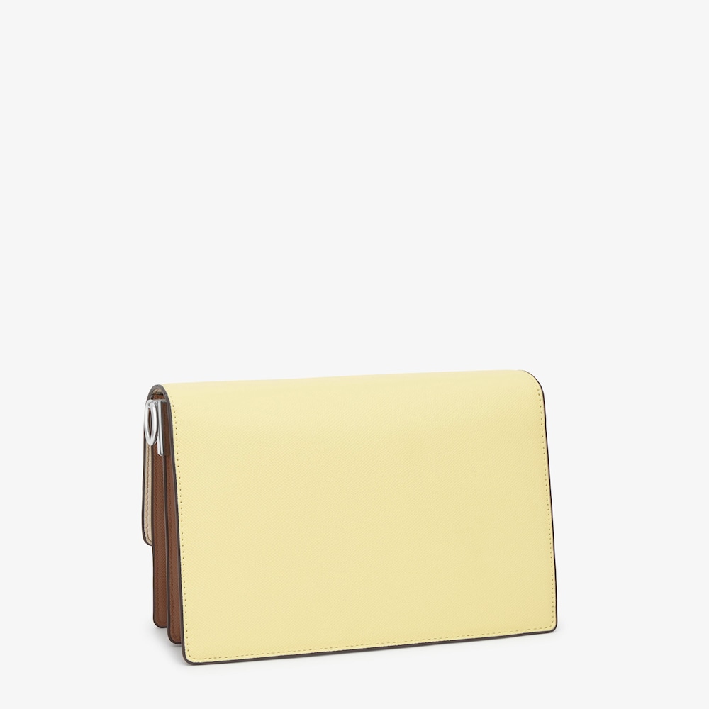 Bandolera mediana amarillo claro Audree Saffiano