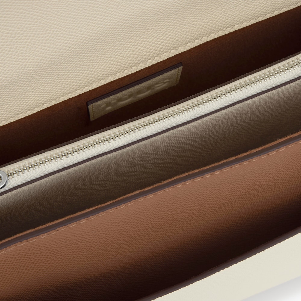 Bandolera mediana amarillo claro Audree Saffiano