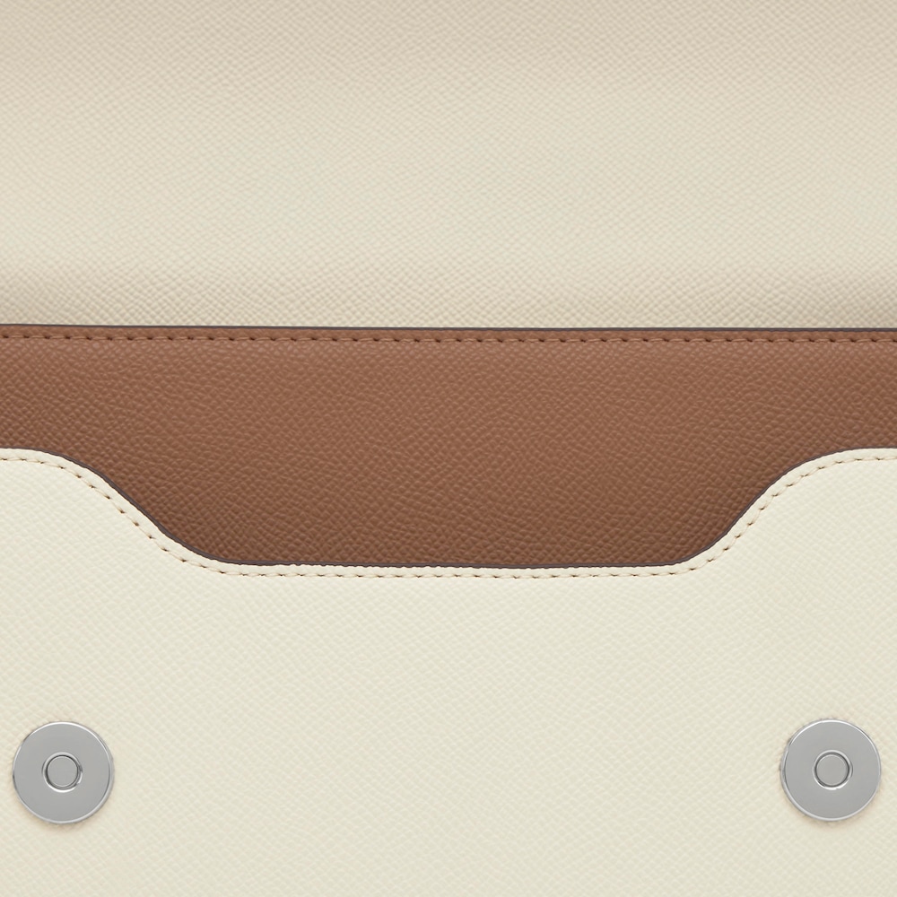 Bandolera mediana amarillo claro Audree Saffiano