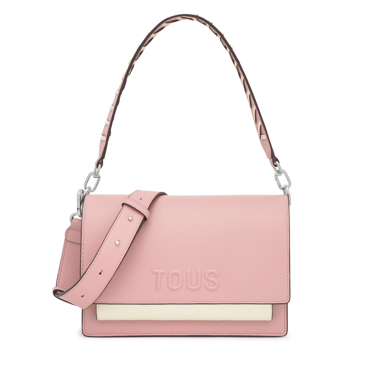 Tous - Bandolera Mediana Rosa Empolvado Audree Saffiano - Rosa Empolvado