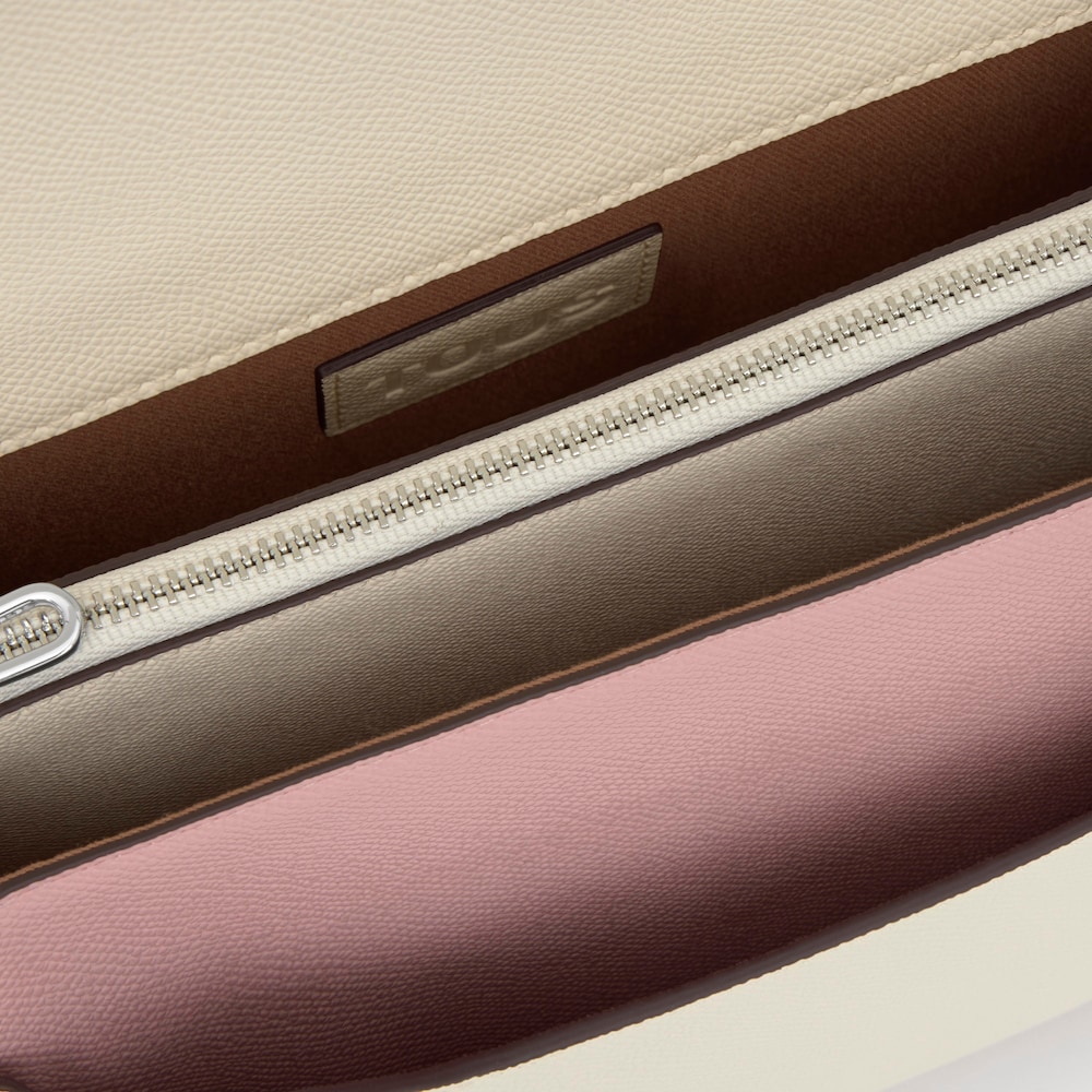 Sac &agrave; bandouli&egrave;re rose poudr&eacute; moyen TOUS Audree Saffiano