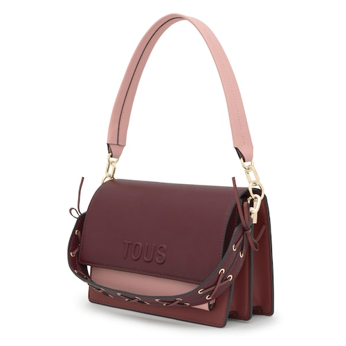 Bandolera mediana burdeos Audree Saffiano