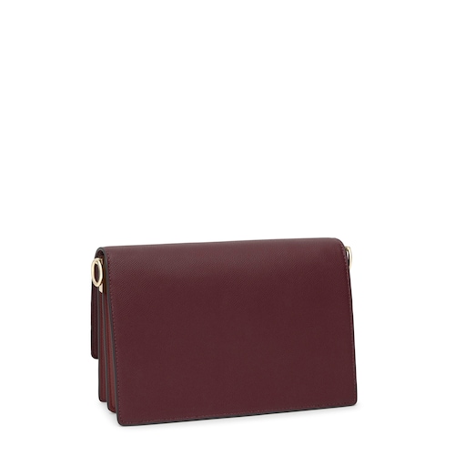 Bandolera mediana burdeos Audree Saffiano