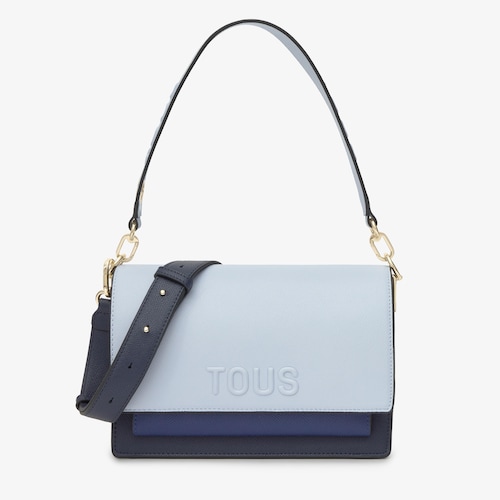 Mala de tiracolo m&eacute;dia azul-marinho TOUS Audree Saffiano