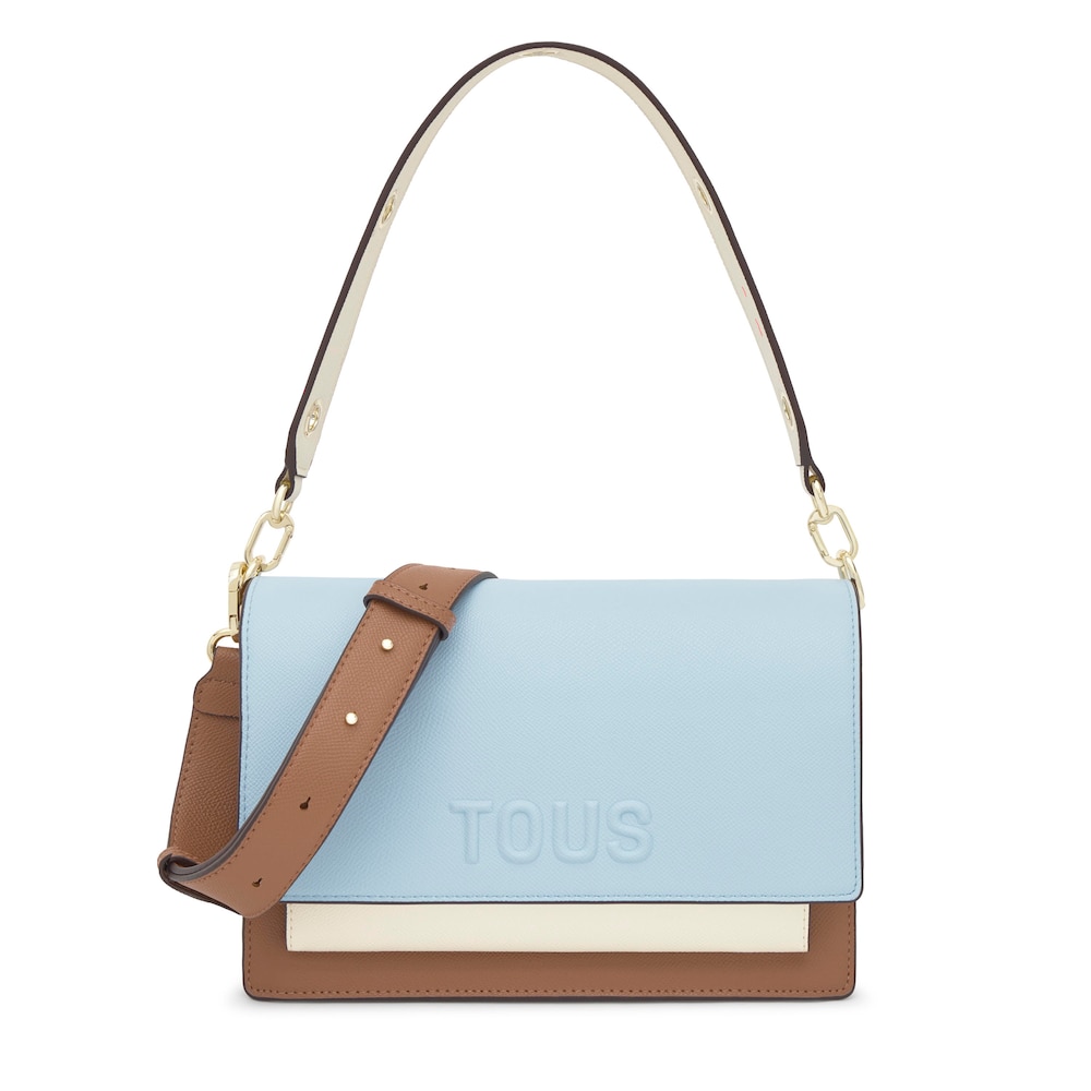 Medium sky blue Crossbody bag TOUS Audree Saffiano