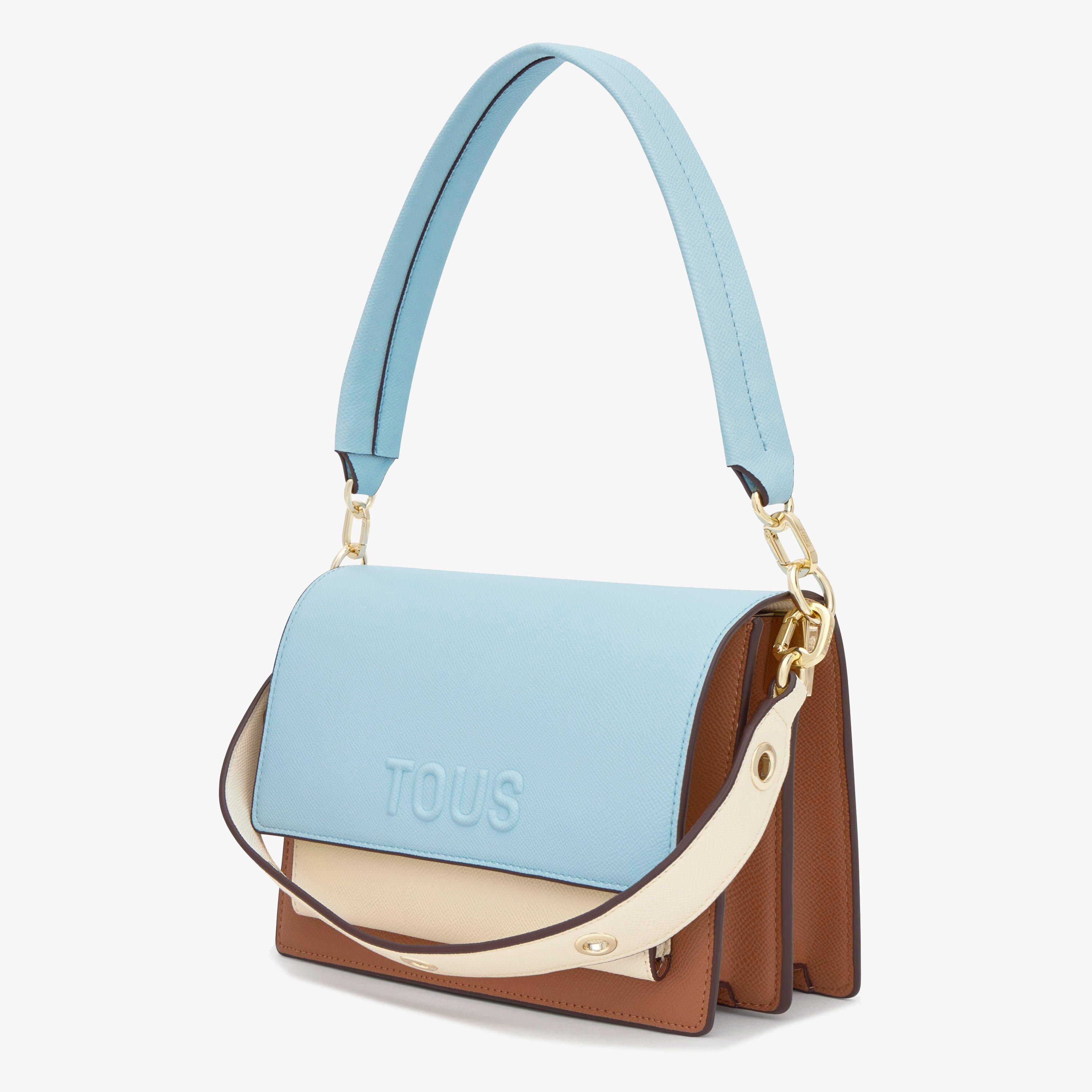 Medium sky blue Crossbody bag TOUS Audree Saffiano