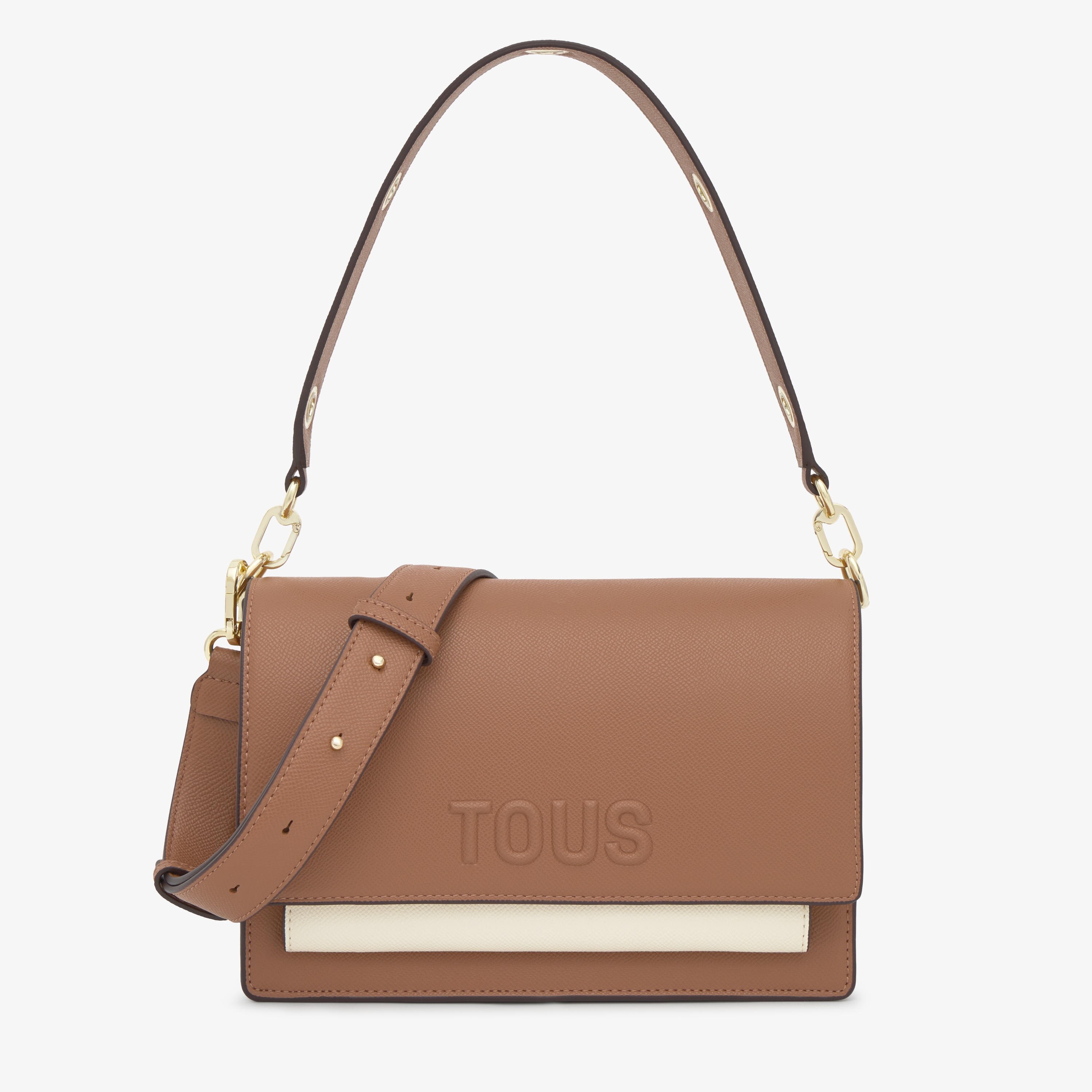 Medium mocha-colored Crossbody bag TOUS Audree Saffiano | TOUS
