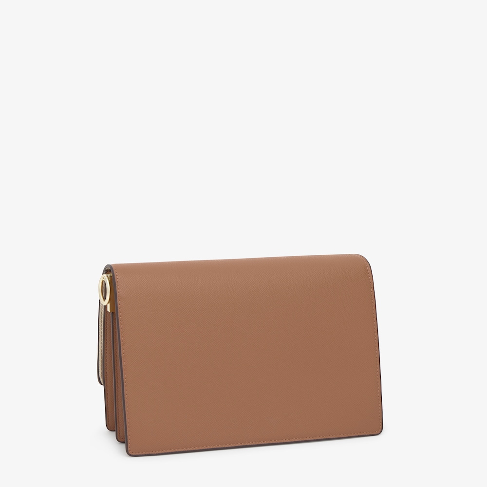Medium mocha-colored Crossbody bag TOUS Audree Saffiano