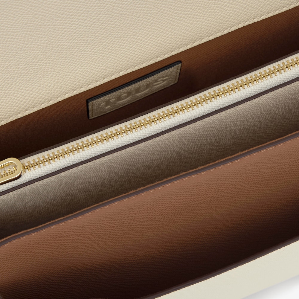 Medium mocha-colored Crossbody bag TOUS Audree Saffiano