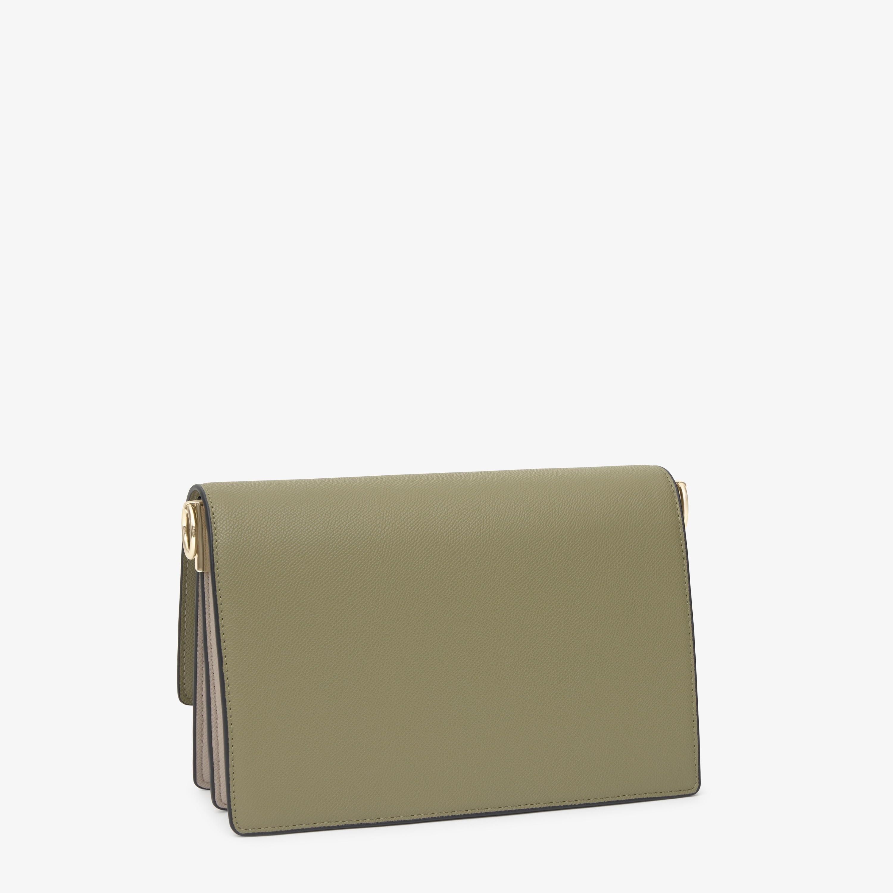Medium taupe and green Crossbody bag TOUS Audree Saffiano
