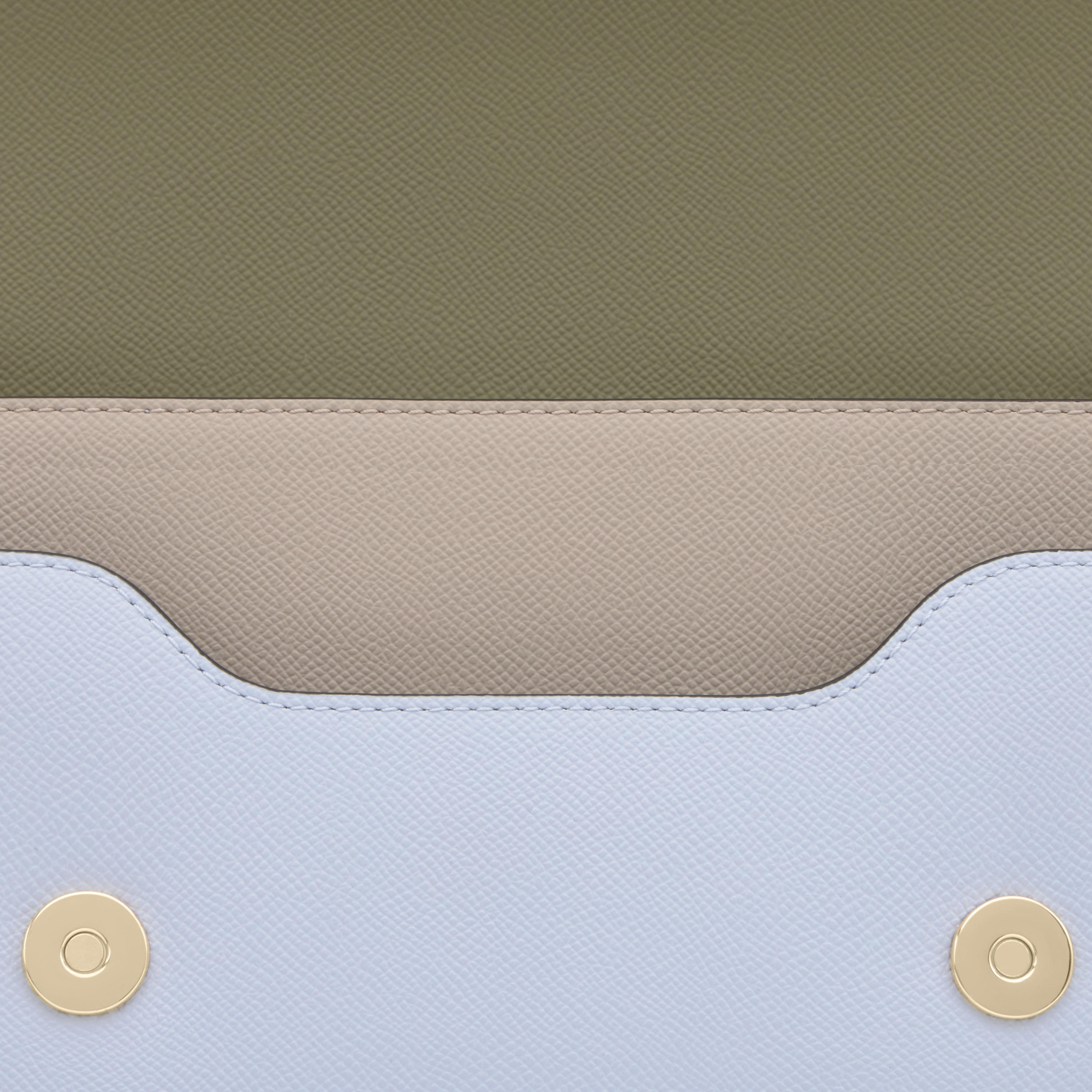 Medium taupe and green Crossbody bag TOUS Audree Saffiano