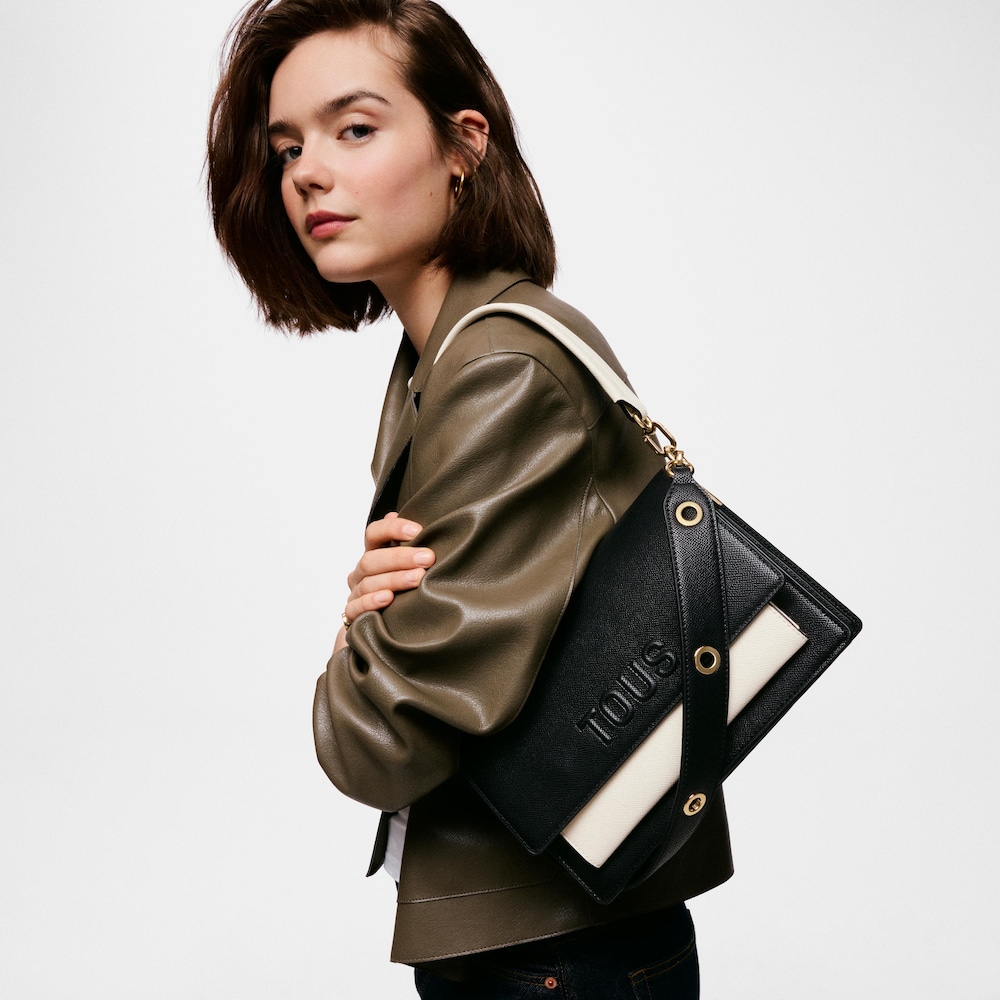 Medium black Crossbody bag TOUS Audree Saffiano