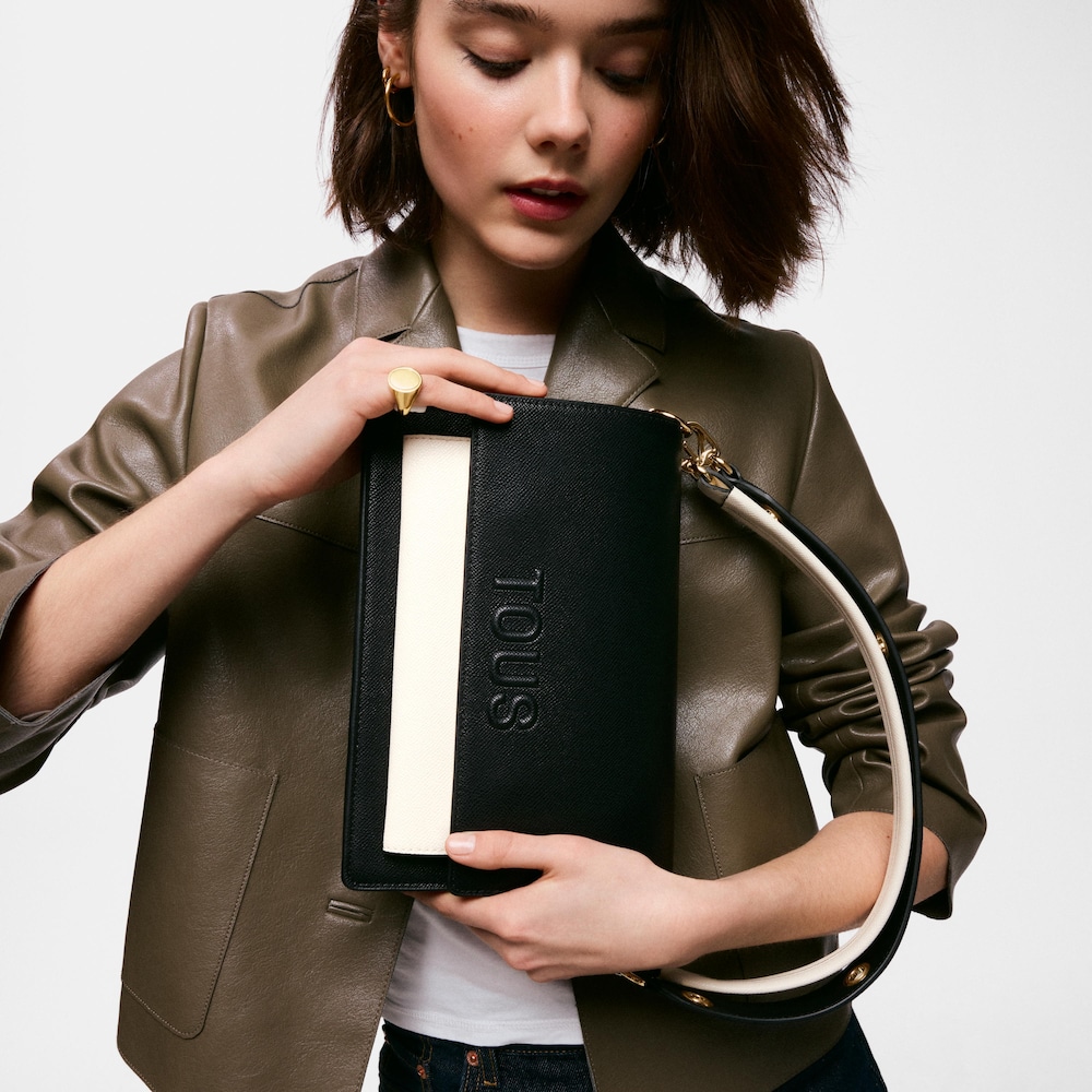 Medium black Crossbody bag TOUS Audree Saffiano