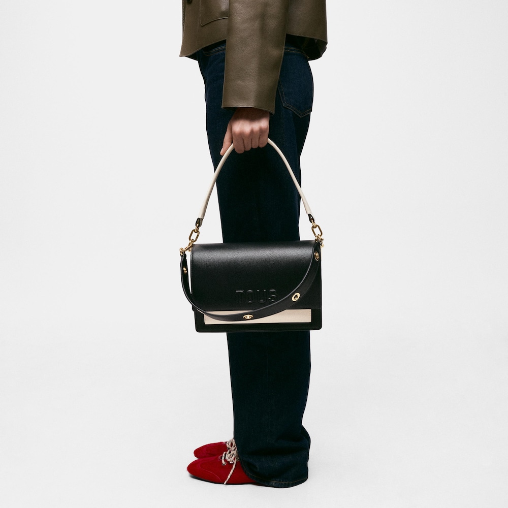 Medium black Crossbody bag TOUS Audree Saffiano