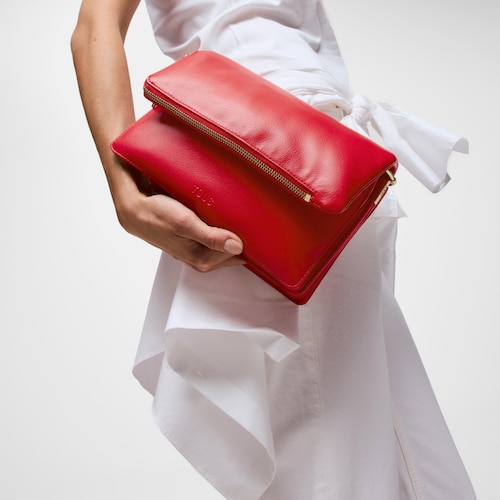 Bandolera mediana rojo Audree Soft