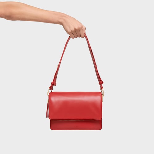 Bandolera mediana rojo Audree Soft