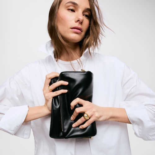 Sac &agrave; bandouli&egrave;re noir moyen TOUS Audree Soft