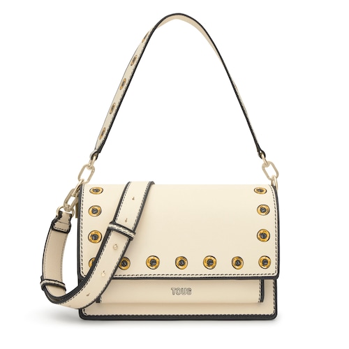 Bandolera mediana beige Audree Trampantojo