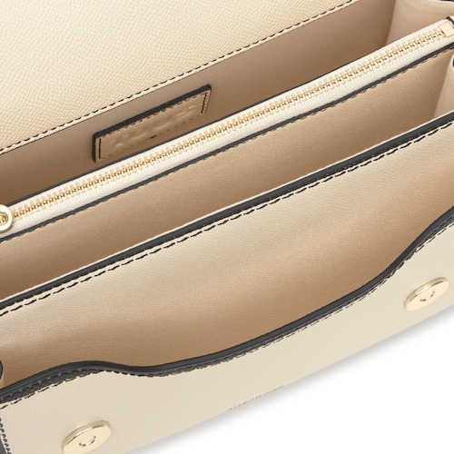 Bandolera mediana beige Audree Trampantojo