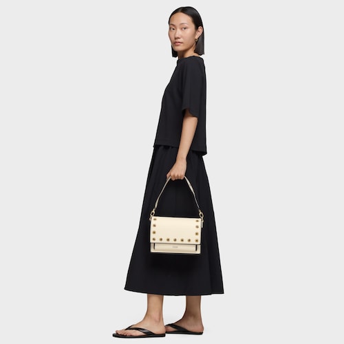 Bandolera mediana beige Audree Trampantojo