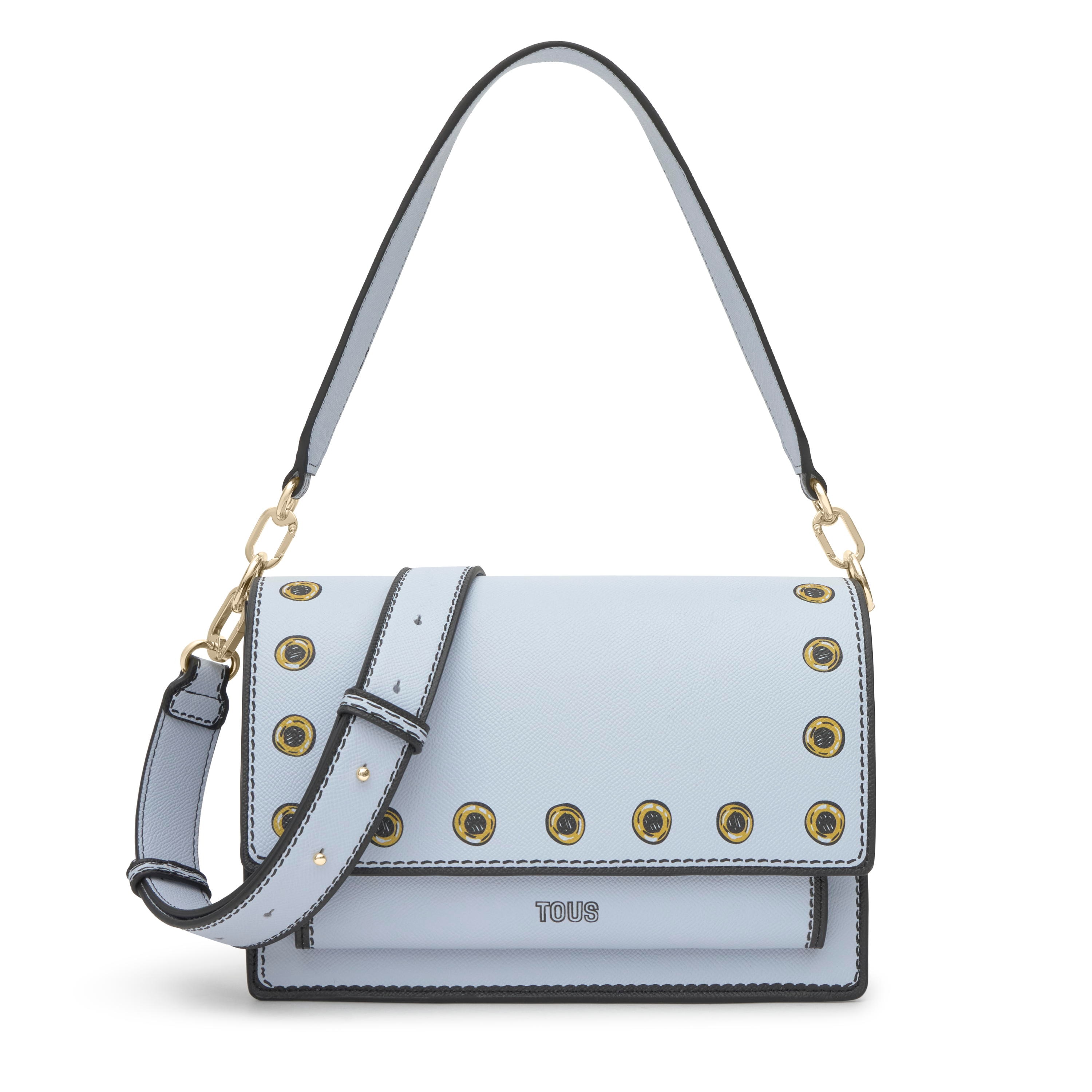 Medium grayish blue Crossbody bag TOUS Audree Trampantojo | TOUS