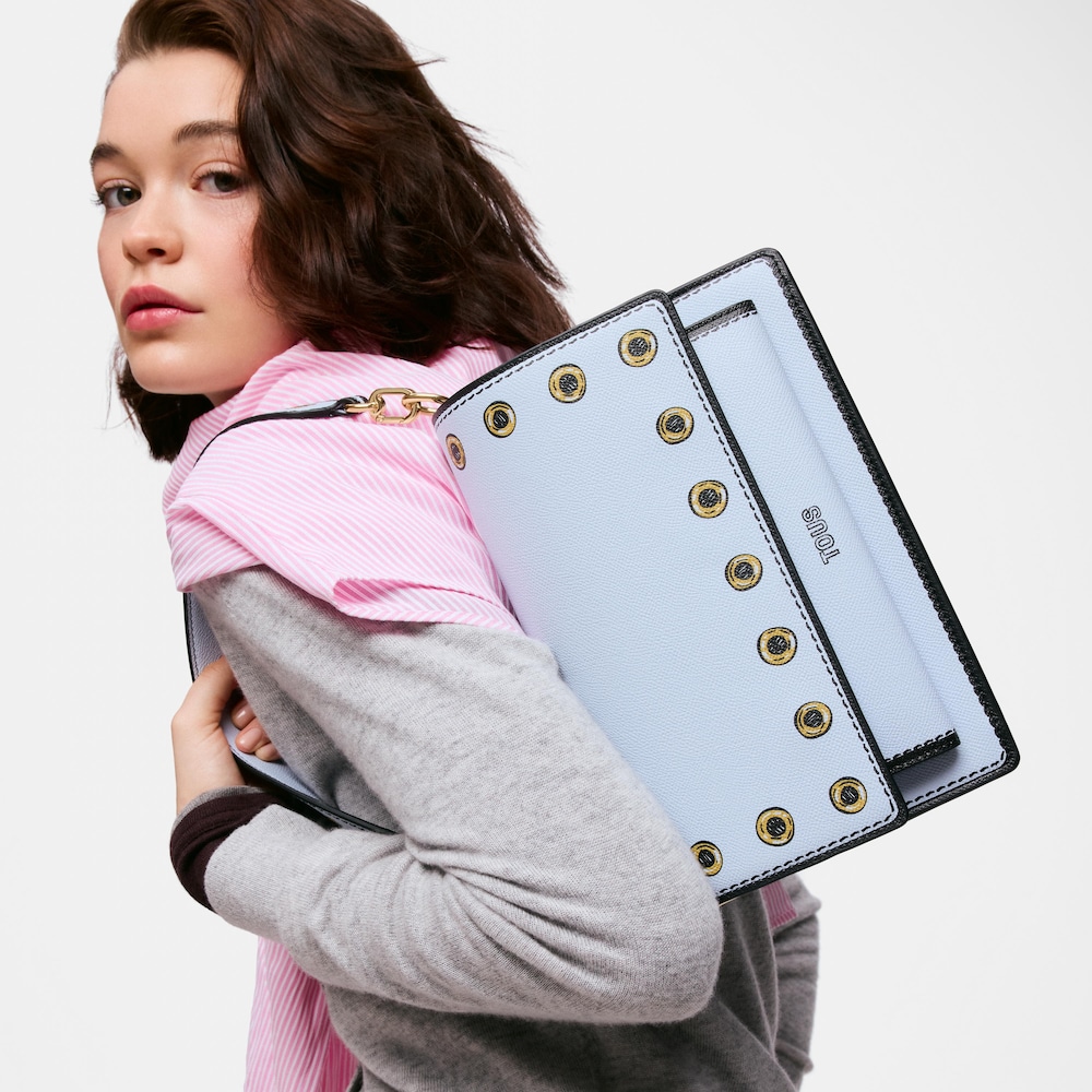 Bandolera mitjana blau grisenc TOUS Audree Trampantojo