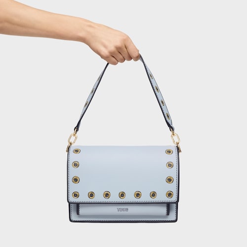 Bandolera mediana azul grisaceo Audree Trampantojo