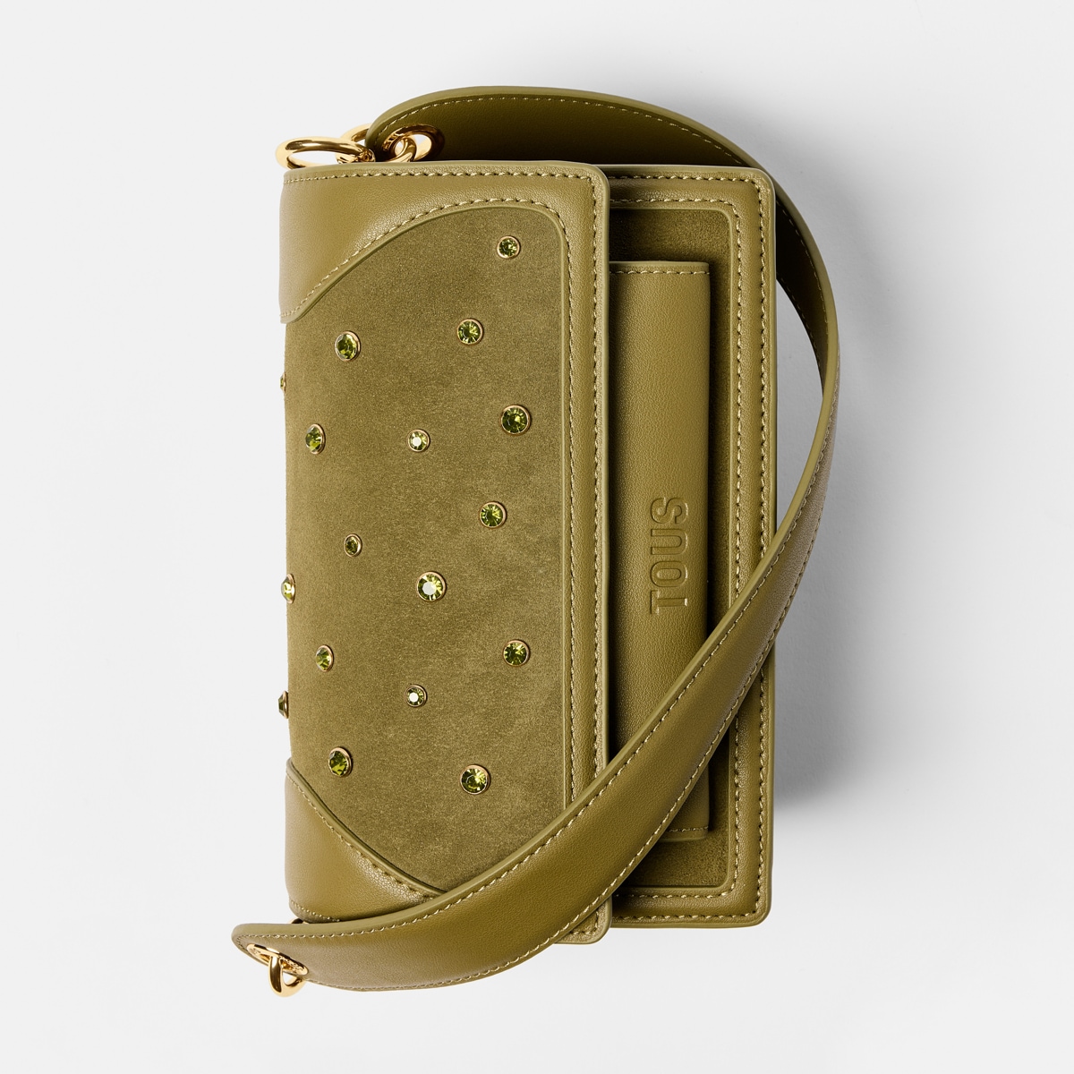 Tous - Bandolera Pequeña Verde Oliva Audree Strass - Verde Oliva