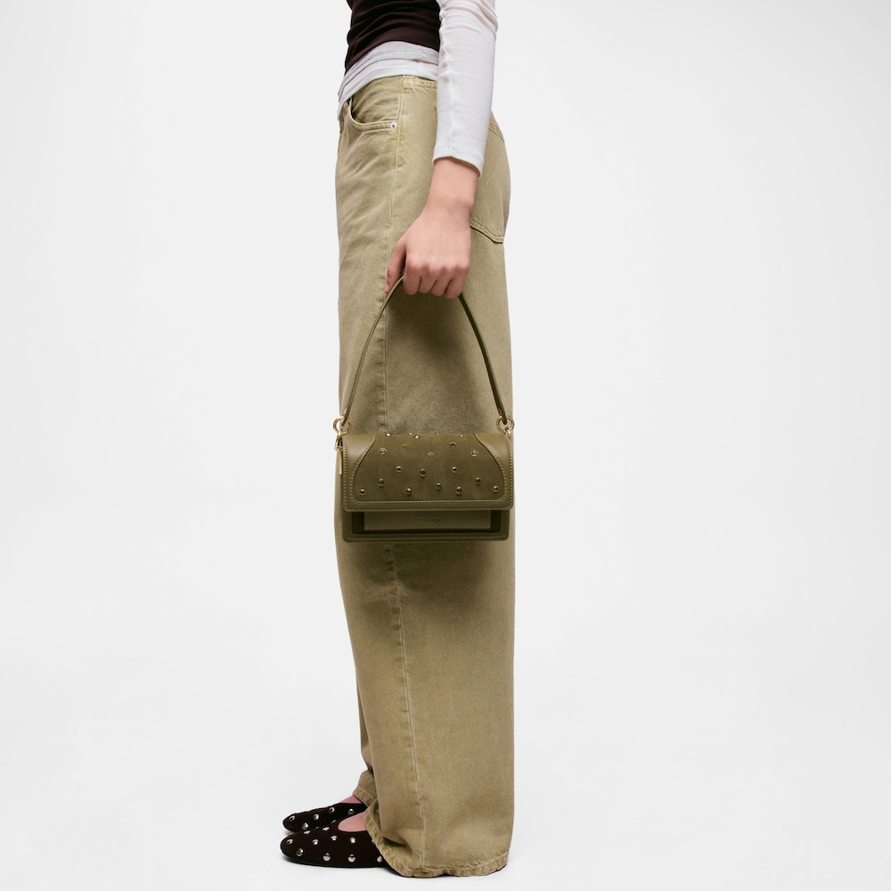 Mała oliwkowa Torebka przez ramię TOUS Audree Strass