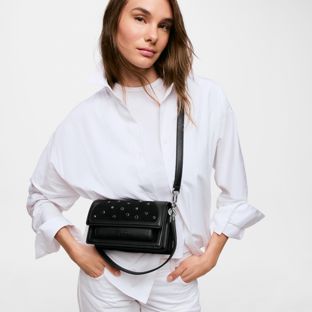 Kleine Umh&auml;ngetasche TOUS Audree Strass in Schwarz