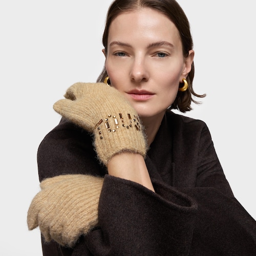 Sand-colored Gloves TOUS Crystal