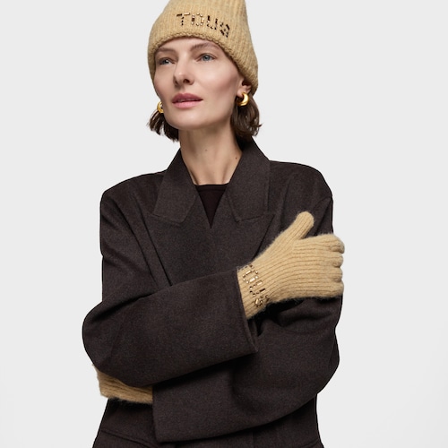 Sand-colored Gloves TOUS Crystal