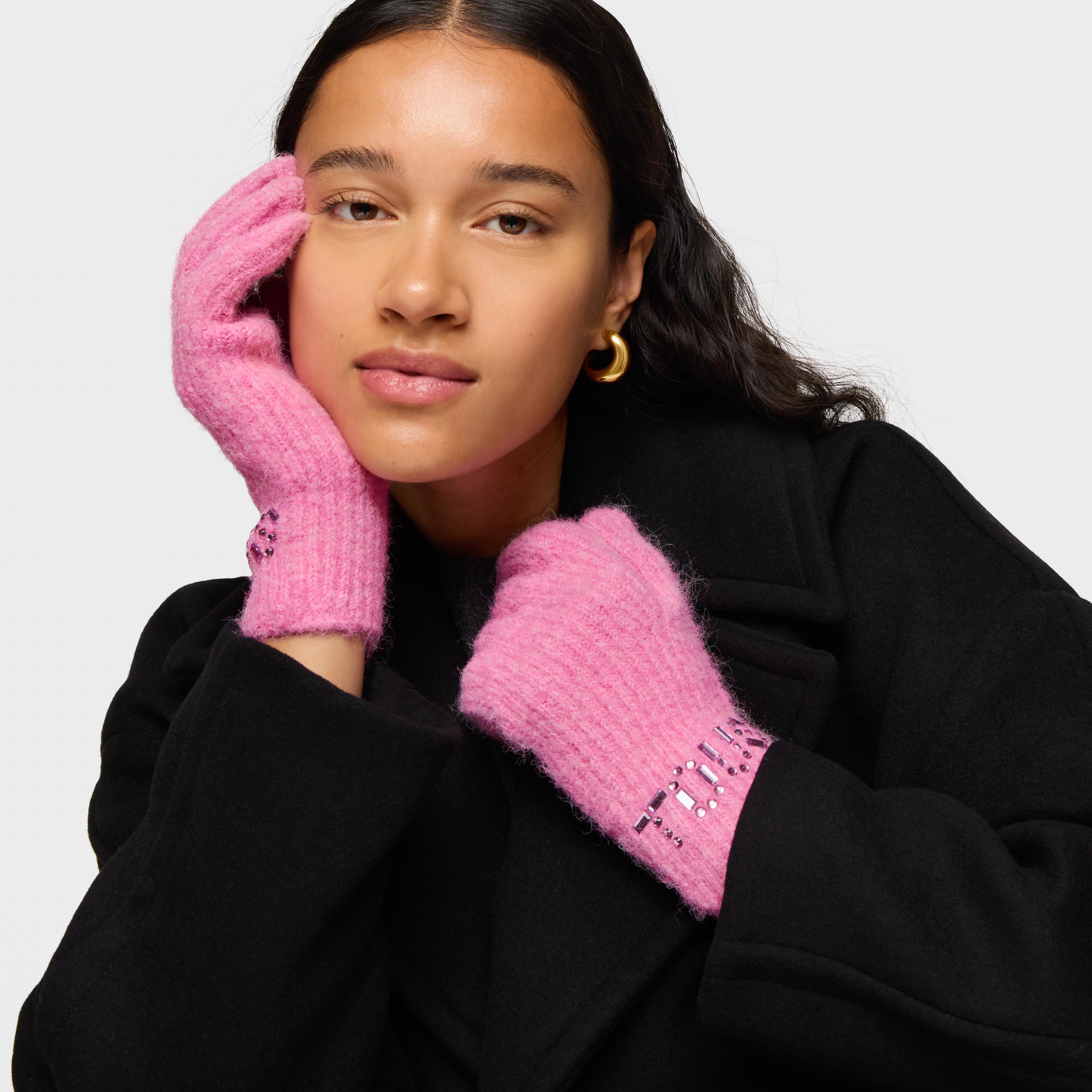 Dark pink Gloves TOUS Crystal