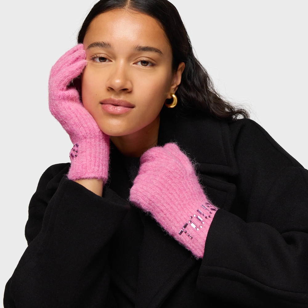 Gants rose fonc&eacute; TOUS Crystal