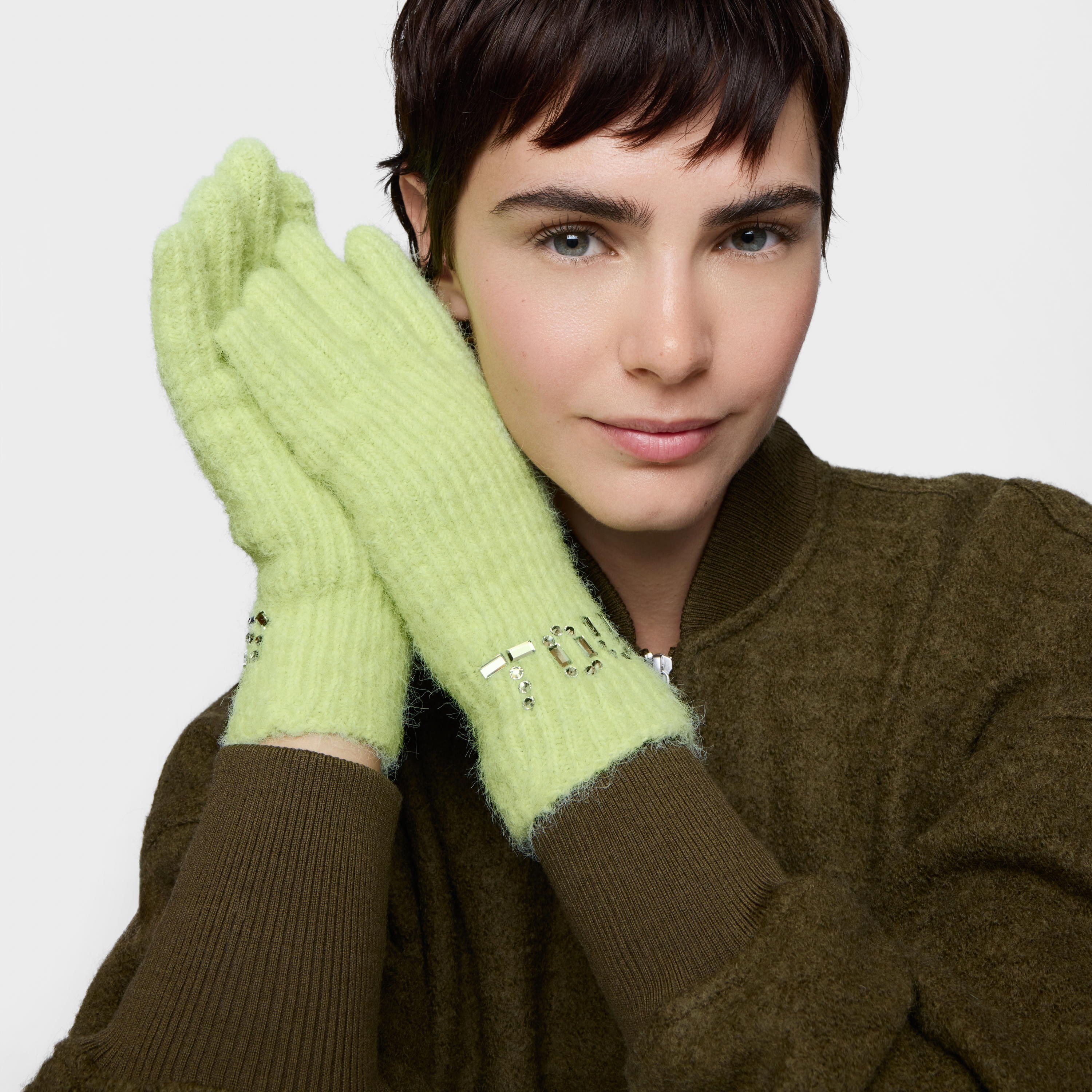 Pale green Gloves TOUS Crystal