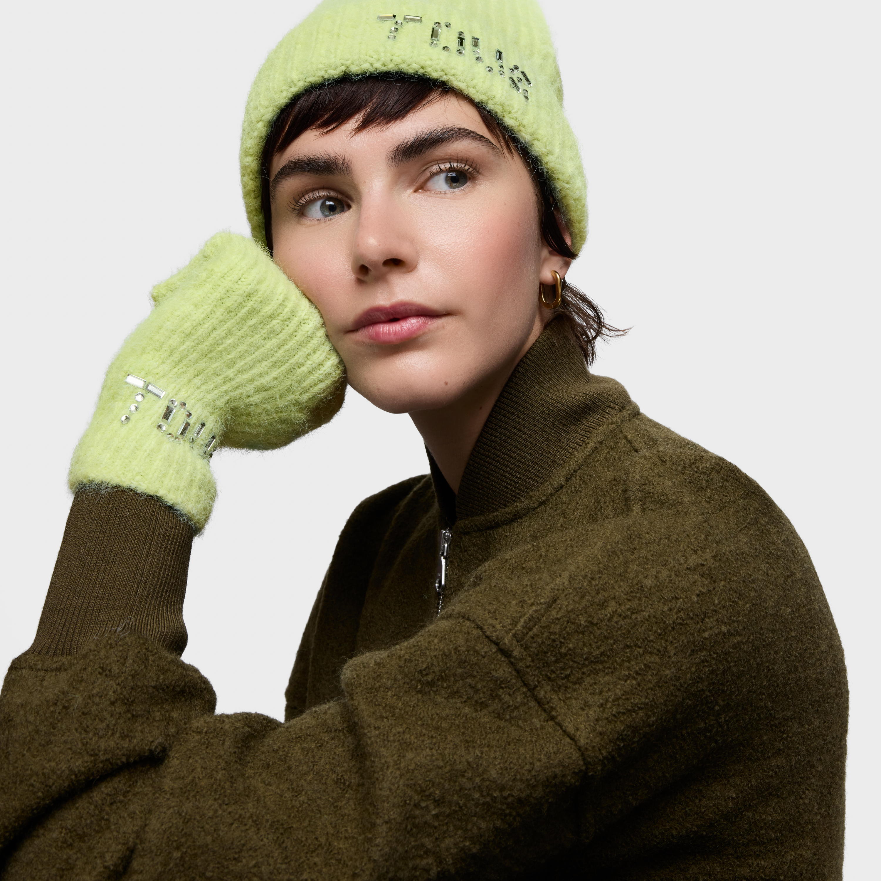 Pale green Gloves TOUS Crystal