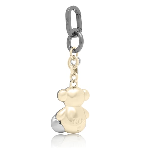 Black and gold-colored metal Key ring Bold Bear